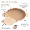 BIBaDO - Silicone Baby Bowl (Fawn) - Stay Put Suction Bowl - Oval Shape - First Meals & Snacks - Durable, Dishwasher & Microwave Safe, BPA Free - Medical Grade - Baby Essentials - 6 Months to 3 Years view 4