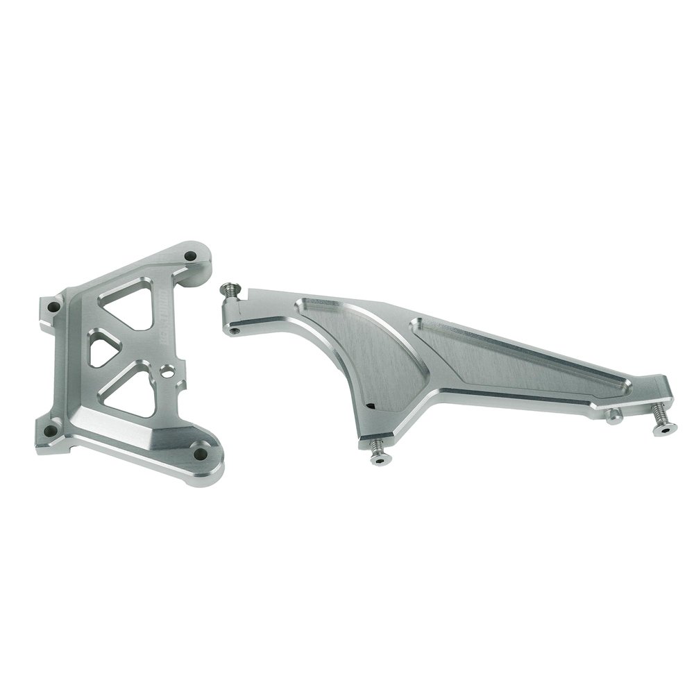 BeaxTurbo Racing Upgrade Parts CNC Aluminium7075 Front Chassis Brace+Top Plate for LOSI DBXL E2.0 1/5 (Silver)