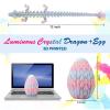 3D Printed Dragon Egg,Dragon Eggs with Dragon Inside,Surprise Dragon Egg Toy,12'' Full Articulated Crystal 3D Dragon for 5-7 4-6 8-12 Teen,Easter Basket Stuffers,Execusive Desk Toys for Adults view 2