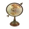 Brass World Map Globe on Wooden Base with Arrow, Rotating Globe, Educational World Map Globe, Home & Office Desk Dcor view 1