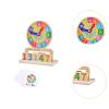 harayaa Education Clock for Kids Wooden Clock Toy Telling Time Abacus Learn view 2