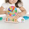 harayaa Education Clock for Kids Wooden Clock Toy Telling Time Abacus Learn view 3