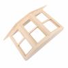 1:12 Dollhouse Window Birch Wood Exquisite Lifelike Miniature Window 45 Degree Three Sided Sliding Bay Window Model for DIY Asseccories view 4