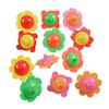 Fun Express 1 3/4" Bulk 72 Pieces Mini Two-Tone Flower Plastic Spin Tops view 1