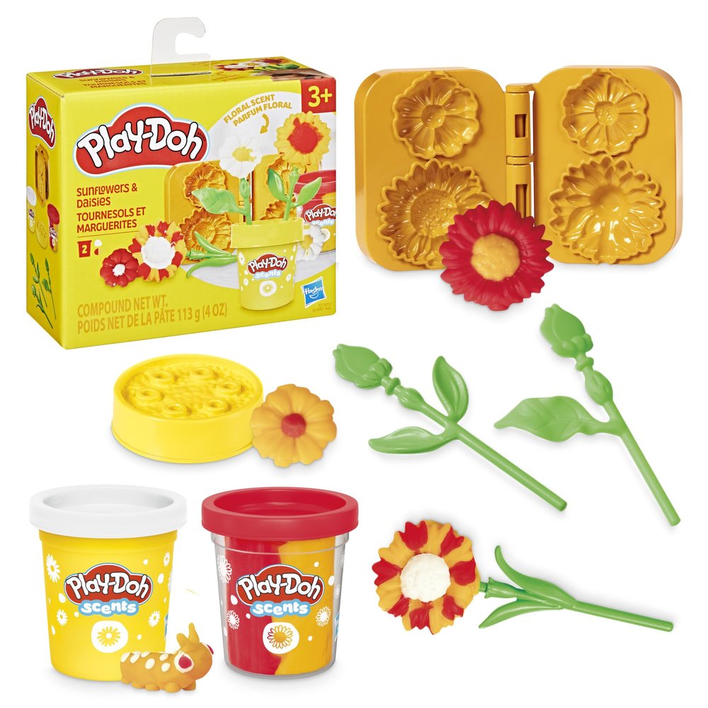 Play-Doh Sunflowers & Daisies Flower Toy, Kids Arts & Crafts Kit, Gifts for Girls & Boys 3+