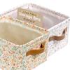 Fabric Storage Bins Cute for Nursery 8"x5.2"x10" - Collapsible Pink & Flower Kids Baskets with Handles 2 Pack, Hamper Fabric Bin, Toy Toddler Basket, Diaper Storage Bins, Baby Room Decor view 2