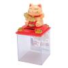 Solar Lucky Cat Statue, Light Sensing Solar Waving Cat Bright Colors for Restaurant (Yellow) view 1