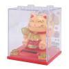 Solar Lucky Cat Statue, Light Sensing Solar Waving Cat Bright Colors for Restaurant (Yellow) view 3