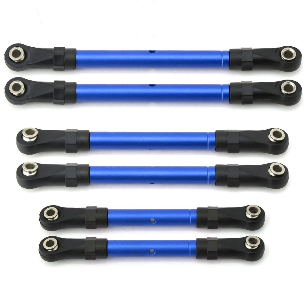 Metal Turnbuckles Pull Rod Link Rod Steering Rod Set For Trax-xas Slash For Hoss For Rustler For Stampede 4x4 1/10 RC Car Upgrade Parts replacement part(Blue)