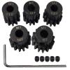 5PCS Metal Steel M1 Pinion Gear Sets 21T 22T 23T 24T 25T 5mm Shaft Motor Gears with Hex Key for 1/10 RC Brushless Brush Motor replacement part(11-15T) view 1