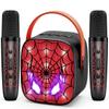 Cool Mini Karaoke Machine Toys: Kids Toys Easter Birthday Gifts Age 3-12+ LED Portable Bluetooth Speaker with 2 Wireless Microphone Basket Stuffers Gift Toy for 4 5 6 7 8 9 Years Old Girls Boys view 1