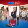 Cool Mini Karaoke Machine Toys: Kids Toys Easter Birthday Gifts Age 3-12+ LED Portable Bluetooth Speaker with 2 Wireless Microphone Basket Stuffers Gift Toy for 4 5 6 7 8 9 Years Old Girls Boys view 4