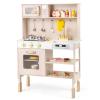 Costzon Play Kitchen for Kids, Height Adjustable Kids Kitchen Playset with Real Lights & Sounds, Microwave, Oven, Stoves, Sink & Faucet, Play Food, Toy Kitchen Set for Toddlers Boys Girls Ages 3+ view 1