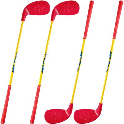 4 Pack Red Golf Clubs with 5 x 3.5 Oversized Heads and 36 Lightweight Carbon Shaft Perfect for Outdoor Yard Games