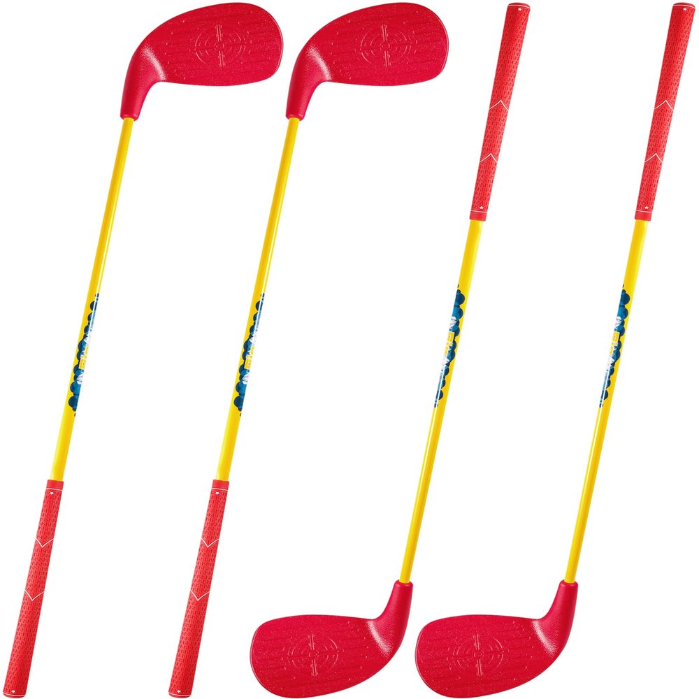4 Pack Red Golf Clubs with 5 x 3.5 Oversized Heads and 36 Lightweight Carbon Shaft Perfect for Outdoor Yard Games