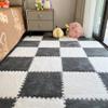 10Pcs EVA Foam Play Mat 12x12inch Plush Square Interlocking EVA Foam Floor Tiles,Anti-Slip Play Area Rug Living Room Bedroom Gym Floor Protector (White Grey,0.24'' Thick) view 1
