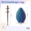 3D Printed Dragon Egg,Dragon Eggs with Dragon Inside,Surprise Dragon Egg Toy,12'' Full Articulated Crystal 3D Dragon for 5-7 4-6 8-12 Teen,Easter Basket Stuffers,Execusive Desk Toys for Adults view 2