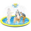 107 inch Extra Large Non-Slip Splash Pad Sprinkler for Kid and Dog, Kiddie Dog Pool, Toddler Outdoor Toys for Ages 3-12 Boys Girls, Summer Outdoor Water Kids Toys, Parent Games, Backyard, Lawn view 1