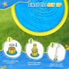107 inch Extra Large Non-Slip Splash Pad Sprinkler for Kid and Dog, Kiddie Dog Pool, Toddler Outdoor Toys for Ages 3-12 Boys Girls, Summer Outdoor Water Kids Toys, Parent Games, Backyard, Lawn view 3