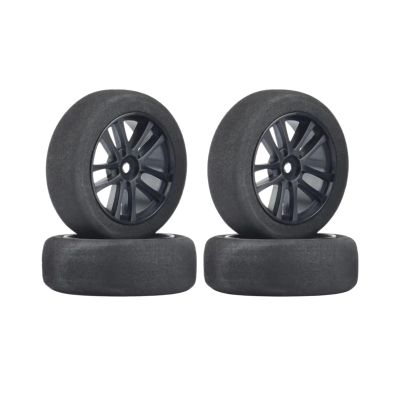 for Tamiya for TT01 for TT02 for TA06 for Sakura for D4 4Pcs 65mm Sponge Tires Foam Wheel Tyres Anti-Skid Silent for 1/10 RC On-Road for Racing Car Rc Car Tires