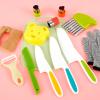US 13Pcs Kids Kitchen Cutter Set with Gloves Serrated Edge Cutter Cutting Board Portable Safe Kids Cooking Cutter with Potato Slicer Bear Sandwich Wooden Cutter Reusable for Real Cooking Kitchen view 3