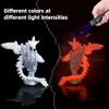 Flavery 3D Printed Dragon with Wings - Glow Orange, 18 inch Flying Dragon, XL Articulated Winged Crystal Fidget Toy, Home Decor, Birthday Gift, Desk Pet view 3
