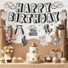 19pcs Western Party Decorations Silver Foil Wild West Birthday Banners Hanging Swirls for Cowgirl Cowboy Western Birthday Baby Shower Bachelorette Party Supplies view 2