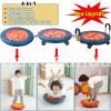 4-in-1 Wobble Board for Kids, Labyrinth Balance Board with 5 Balls, Scooter Board with Handles, Plastic Rocker Board Sensory Balance Wobble Disk for Kids Age 3-9, Toddler Physical Therapy Toy,Blue view 3
