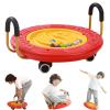 4-in-1 Wobble Board for Kids, Labyrinth Balance Board with 5 Balls, Scooter Board with Handles, Plastic Rocker Board Sensory Balance Wobble Disk for Kids Age 3-9, Toddler Physical Therapy Toy,Red view 1
