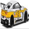 1:43 Scale Diecast Model Car Compatible with Solido 2019 Nissan GT-R (R35) Liberty Walk Silhouette Diecast Model Car, White S4311208 view 3