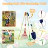 Mostop Kids Gardening Tools Set, Gardening Set for Kids, Outdoor Backyard Farm Digging Toys with Wheelbarrow, Metal Shovel, Rake, Leaf Rake, Outside Garden Wagon Toys Birthday Gifts for Boys Girls 4-8 view 4