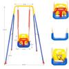3-in-1 Toddler Swing Set, Indoor/Outdoor Baby Swing with Foldable Metal Stand, Safe Anti-Flip Baby Swing Seat, Easy to Assemble and Store, Ideal for Infants, Toddlers, and Kids view 3