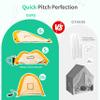 HalloDeer Kids Play Tent with Star Lights, Inflatable Toddler Tent Dome for Boys & Girls, Indoor Kids Tents, Portable for Outdoor, 51x51x43 in, Yellow view 2