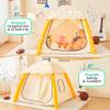 HalloDeer Kids Play Tent with Star Lights, Inflatable Toddler Tent Dome for Boys & Girls, Indoor Kids Tents, Portable for Outdoor, 51x51x43 in, Yellow view 3