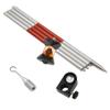 360 Degree Mini Prism with Pole, Hook, Level Bubble, GRZ101 Surveying Prism for Leica ATR Total Station, 1/4"-20 Thread view 2
