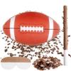 Football Pinata with Stick Blindfold Confetti and Hanging Loop Sports Themed Party Football Pinata for Kids Football Birthday Party Supplies, 16 x 10 Inches view 1