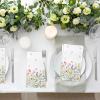 100 Wildflower Flower Napkins Disposable Bathroom Paper Hand Towels Napkins Disposable Decorative for Bathroom, Toilet, Wedding, Baby Shower, Birthday, Bridal Party Decor view 3