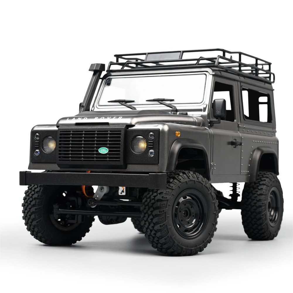MN-99S RC Car, 1:12 Scale RC Rock Crawler, 4WD Off-Road RC Truck RTR, 2.4G Remote RC Land Rover Vehicle Models for Adults Hobby Gifts (Gray)