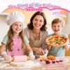 Kids Baking Cooking Set Real & Toddler Kid Apron, Kids Knife Set for Real Cooking & Basket,Food-Grade Material,Montessori Toddler Kitchen Tools, Christmas Birthday Gift for 3-10 Year Old Girls Boys view 2
