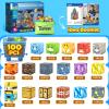 100PCS Magnetic Blocks-Build Mine Magnet World Jurassic Sword Dinosaur Toys Building Blocks for Boys Girls Ages 3-5 5-7, Classroom Must Haves Stem Education Sensory Kids Toys Christmas Birthday Gifts view 2