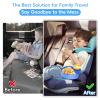 2PCS Resptasski Car Seat Cup Holder Snack Tray for Kids  Travel Tray for Car, Booster, Stroller, Outdoor Essentials Kit. Universal Adjustable Tray with Detachable Base for Snacks, Toys, Food (Blue) view 2