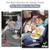 2PCS Resptasski Car Seat Cup Holder Snack Tray for Kids  Travel Tray for Car, Booster, Stroller, Outdoor Essentials Kit. Universal Adjustable Tray with Detachable Base for Snacks, Toys, Food (Grey) view 2