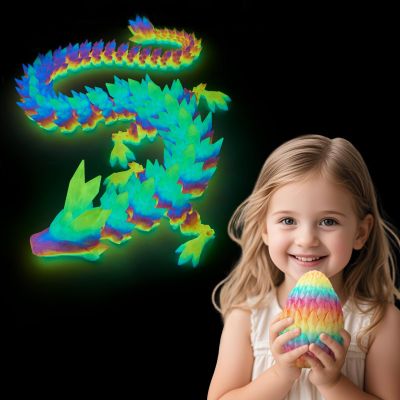 15''3D Printed Dragon Egg,Prefilled Easter Eggs Basket Stuffers,Stuffed Egg Hunt Fillers with Easter Toys,Dragon Eggs with Dragon Inside,Surprise Dragon Egg Toy for 5-7 4-6 8-12 Year Old Boys Kid Girl