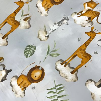 My Photostation.com Montessori Climbing Arch Pillow Waldorf Arch Rocker Pillow Kids Cushion Arch with Cushion Kid Rocker Cushion Wooden Arch ONLY Pillow - Safari Animals Small 18x47''-45x120cm