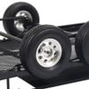 CHICIRIS RC Trailer, Black Metal DIY RC Car Trailer with Four Tires, Portable and Sturdy Design for 1/10 Scale RC Cars, Perfect for Hobbyists, Families, and Racing Enthusiasts view 4