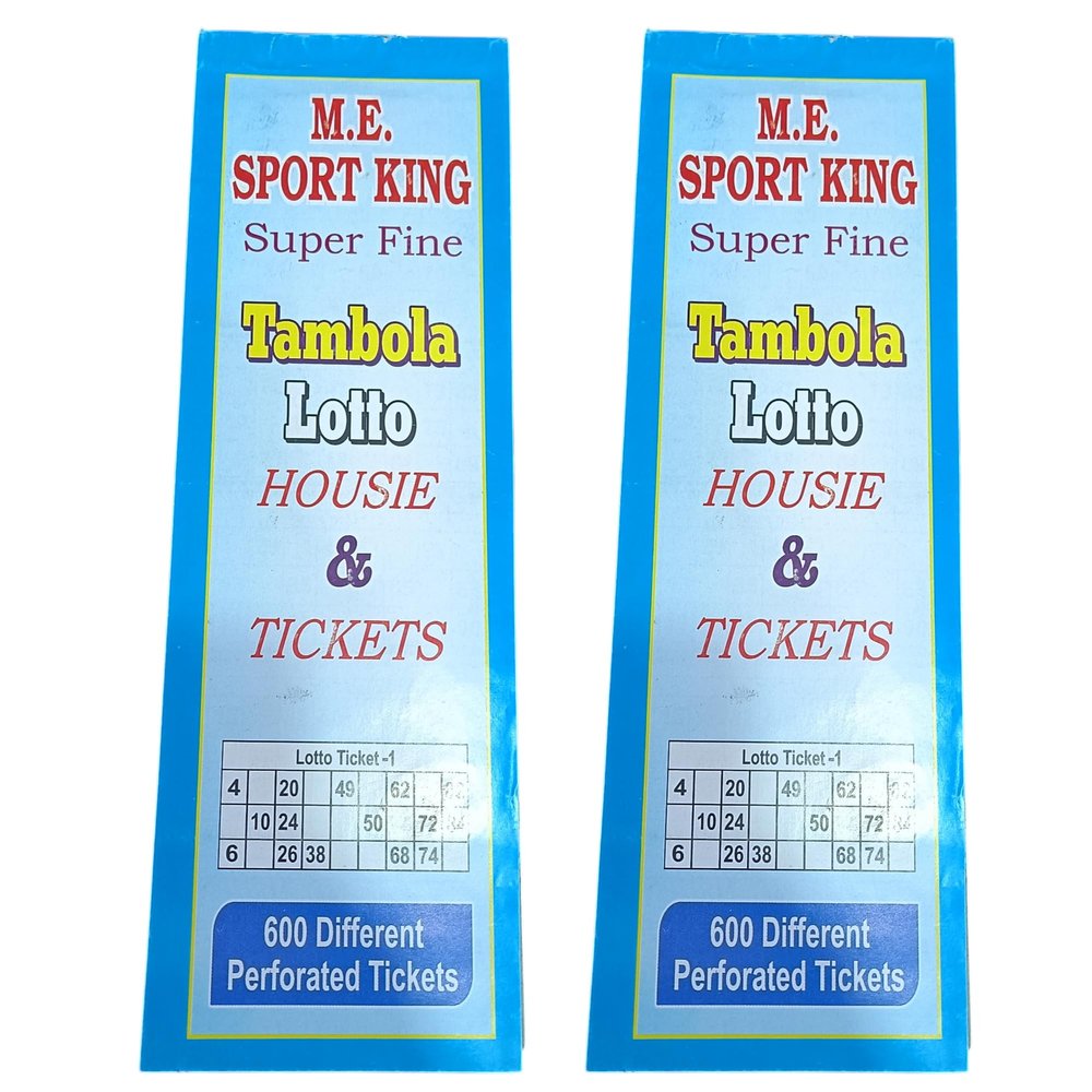 Tambola Lotto Housie Tickets, 600 Perforated Tickets