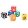 6 Sided Finger Guessing Dice Game with Rock Paper Scissors Design, 12pcs 20mm Colorful Dice for Family Party Kids Adults view 4