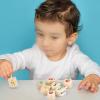 BARMI 10Pcs Wooden Spinning Top Toy, Heavy Duty Manual Rotation Gyro, DIY Patterns Portable DIY Painting Spinner Top Educational Desk Toy for Kids Teens Adults Gift White view 4