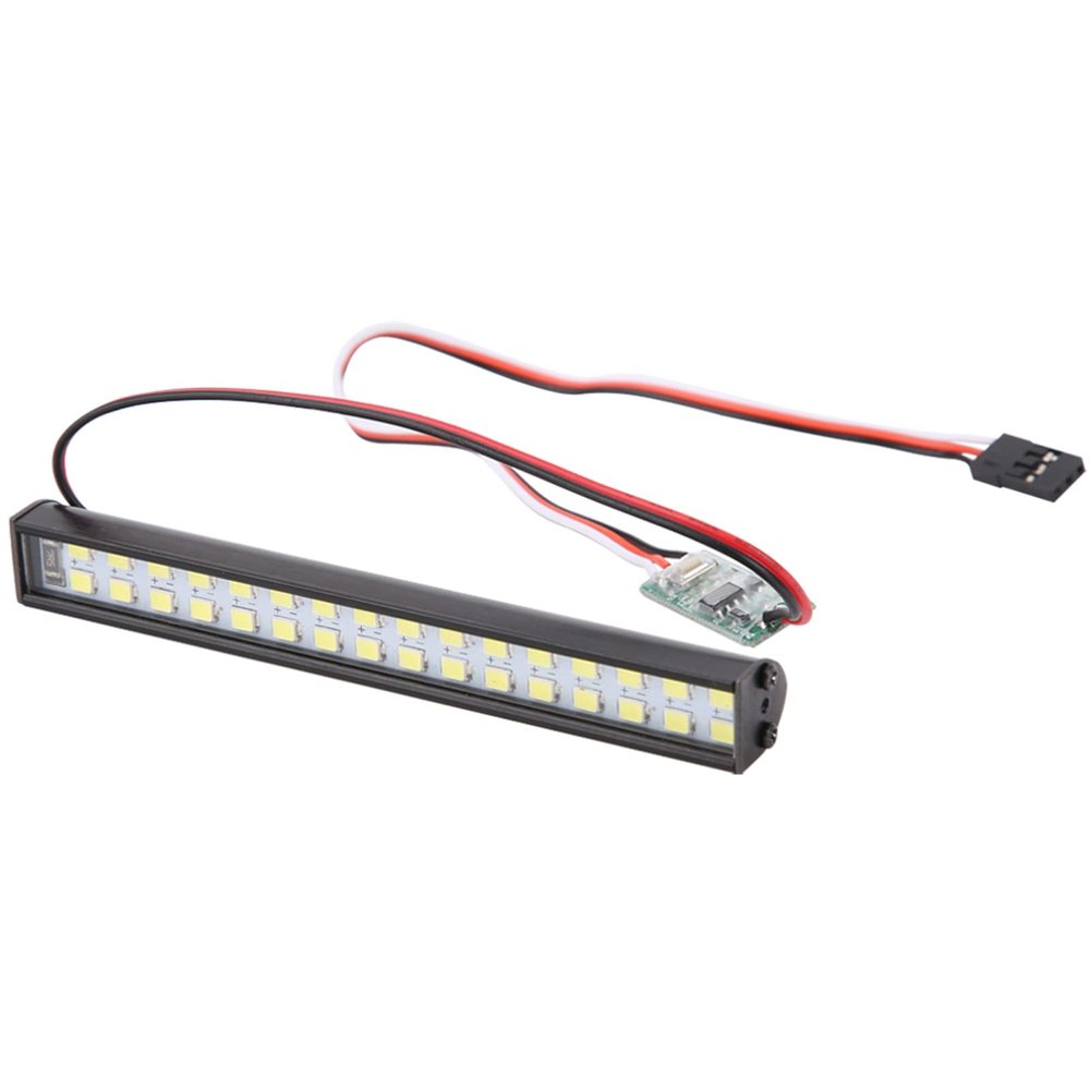 POENVFPO RC Roof Lamp, 100mm RC LED Light Bar 32pcs Lamp Beads Roof Headlight Accessory with 3 Modes for HSP Car