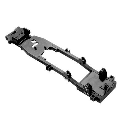 1 Pcs D12 CNC Metal Body Chassis Frame Beam for WPL D12 1/10 RC Drift Car DIY Upgrade Parts Accessories(Black)